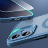 ESR Classic Pro Set HaloLock MagSafe-hoesje met gehard glas voor Apple iPhone 16, mat blauw