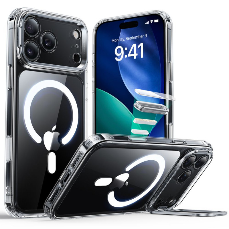 ESR Classic Hybrid Kickstand MagSafe-hoesje voor Apple iPhone 17 Pro Max, transparant