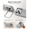 ESR Leren kickstand MagSafe-hoesje voor Apple iPhone 17 Pro Max / 18 Pro Max, grijs