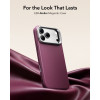 ESR Leren Kickstand MagSafe-hoesje voor Apple iPhone 17 Pro / 18 Pro, Deep Burgundy