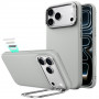 ESR Leren Kickstand MagSafe-hoesje voor Apple iPhone 17 Pro / 18 Pro, grijs