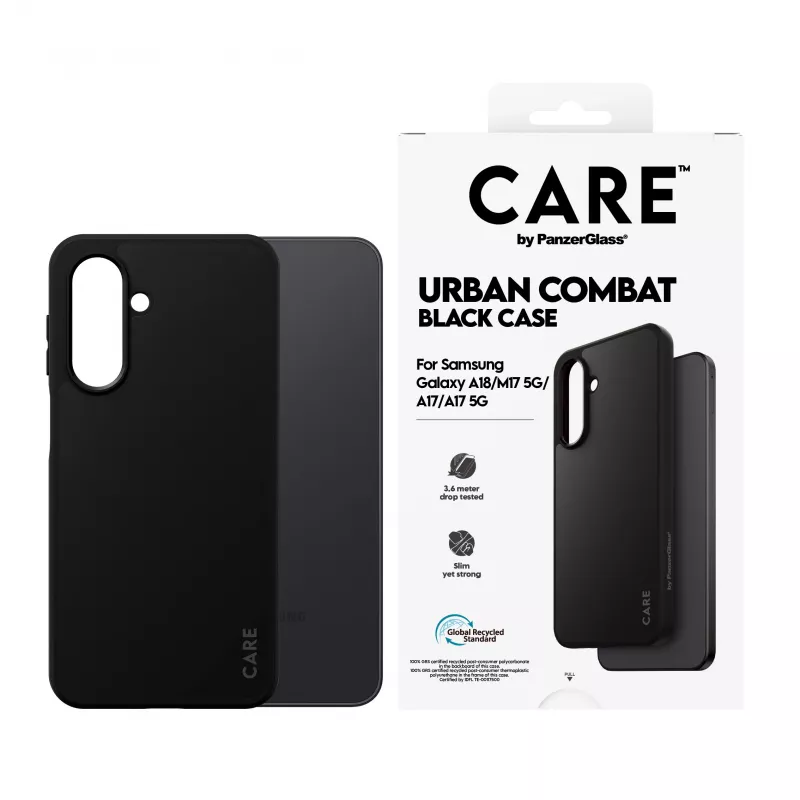 PanzerGlass CARE Urban Combat-hoesje voor Samsung Galaxy A17/A18, zwart