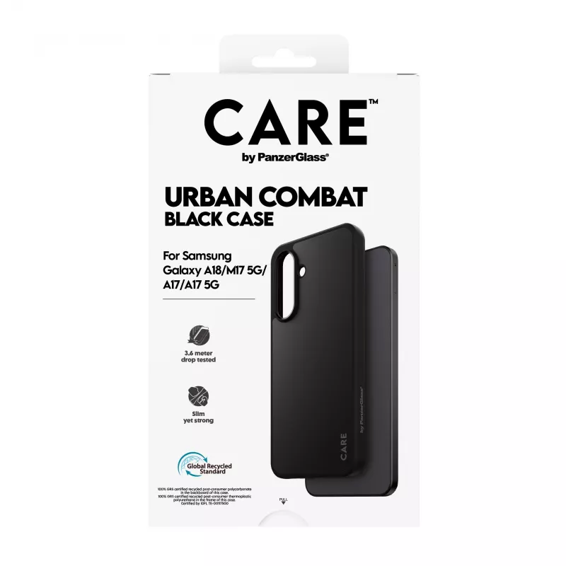 PanzerGlass CARE Urban Combat-hoesje voor Samsung Galaxy A17/A18, zwart