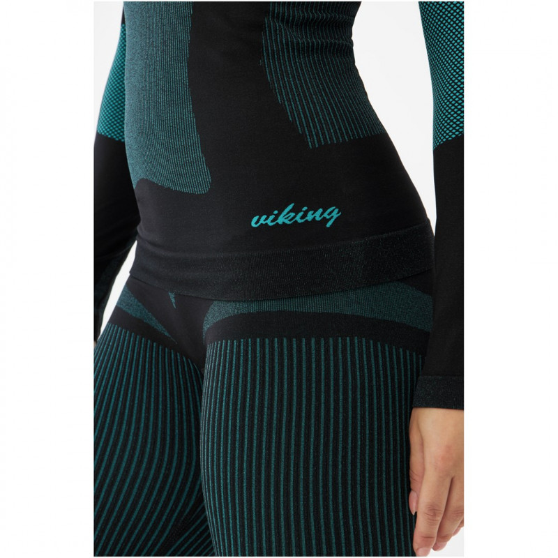 Viking Ilsa thermoactieve ondergoedset voor dames, zwart-groen, maat L