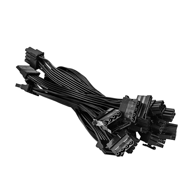 Akyga ATX-voeding 500 W AK-C2-500, semi-modulair, P4+4, 2x PCI-E 6+2 pin, 4x SATA, 2x Molex, 12 cm ventilator, 80 PLUS