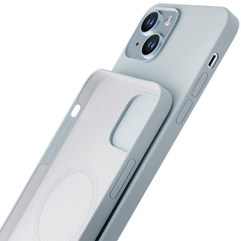 3MK Hardy Case MagSafe Apple iPhone 14 Plus / 15 Plus siliconenhoesje, blauw
