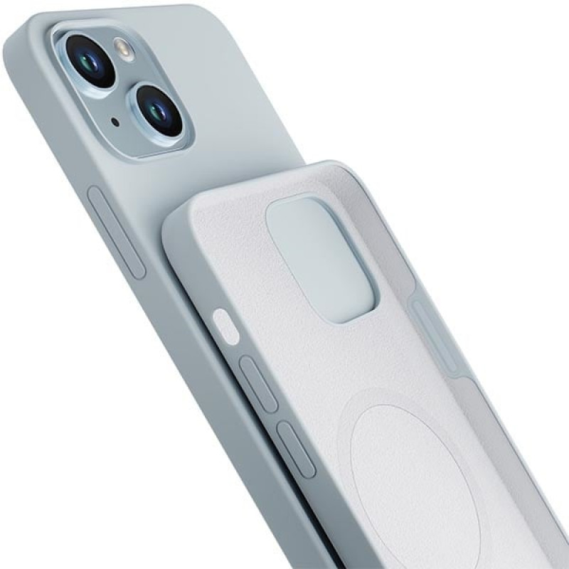 3MK Hardy Case MagSafe Apple iPhone 14 Plus / 15 Plus siliconenhoesje, blauw