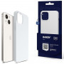 3MK Hardy Case MagSafe Apple iPhone 14 Plus / 15 Plus siliconenhoesje, wit