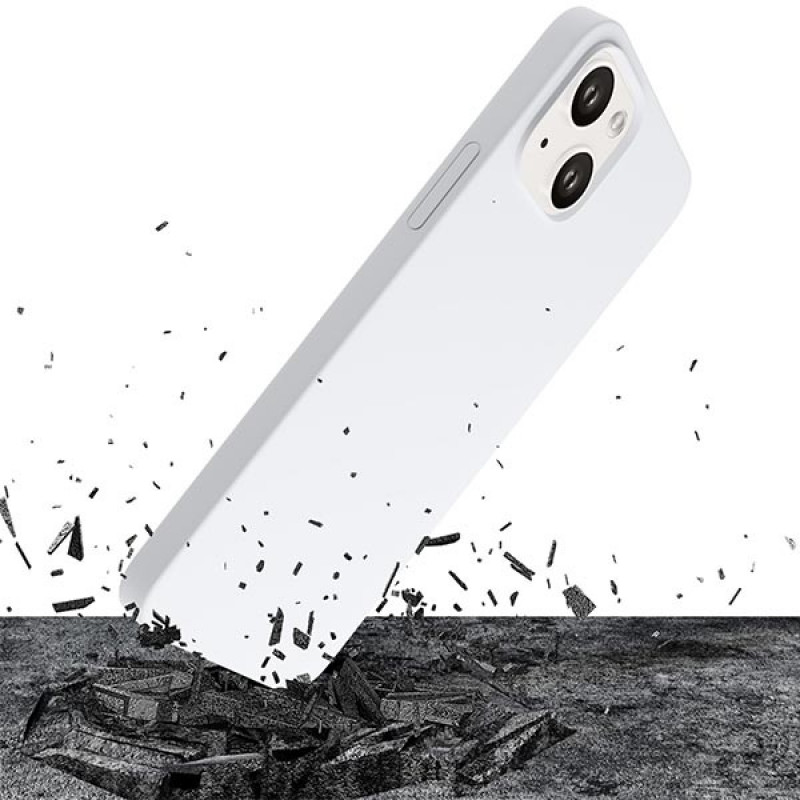 3MK Hardy Case MagSafe Apple iPhone 14 Plus / 15 Plus siliconenhoesje, wit