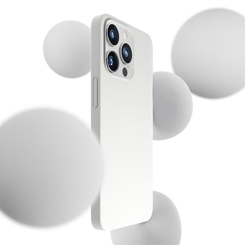 3MK Hardy Case MagSafe Apple iPhone 14 Pro Max siliconenhoesje, wit