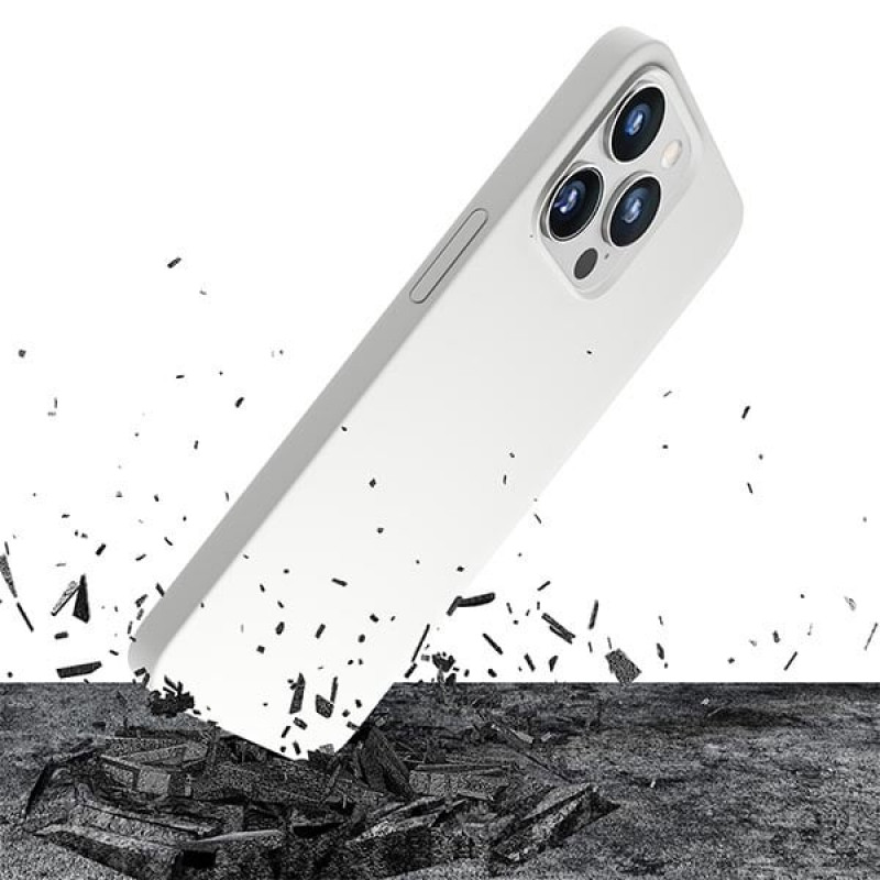 3MK Hardy Case MagSafe Apple iPhone 14 Pro Max siliconenhoesje, wit