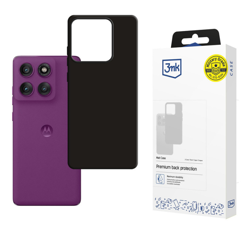 3MK Matt Case voor Motorola Edge 60 Pro, mat zwart