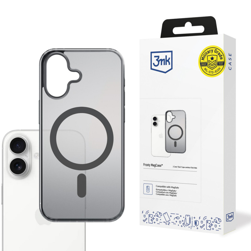 3MK Frosty MagCase voor Apple iPhone 17, zwart
