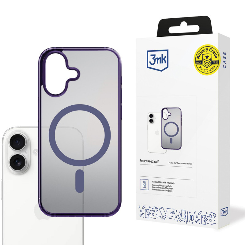 3MK Frosty MagCase voor Apple iPhone 17, paars