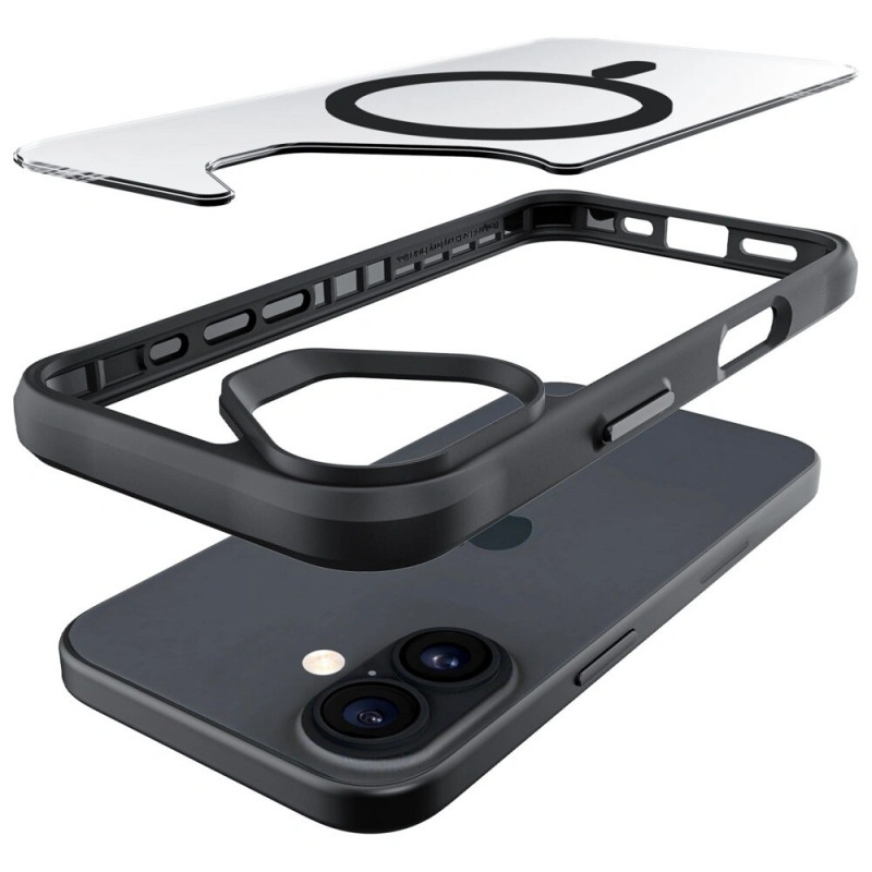 3MK Satin Armor MagCase voor Apple iPhone 17, zwart
