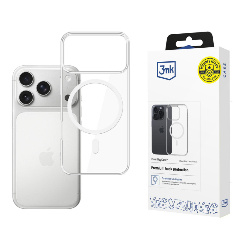 3MK Clear MagCase hoesje voor Apple iPhone 17 Pro, transparant