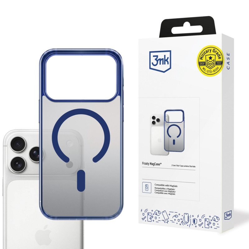 3MK Frosty MagCase Apple iPhone 17 Pro-hoesje, blauw