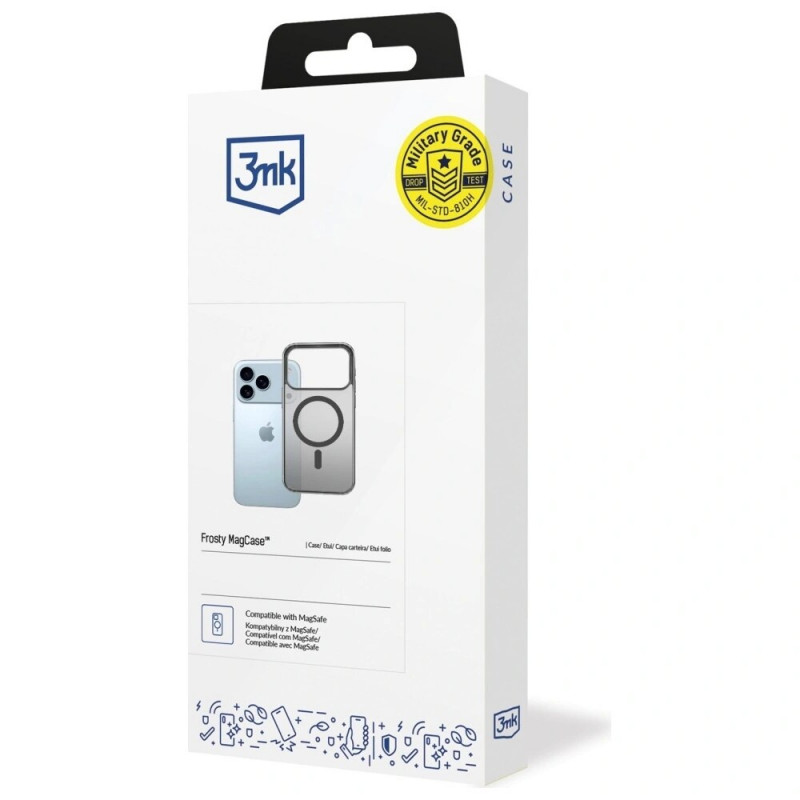 3MK Frosty MagCase Apple iPhone 17 Pro-hoesje, zwart