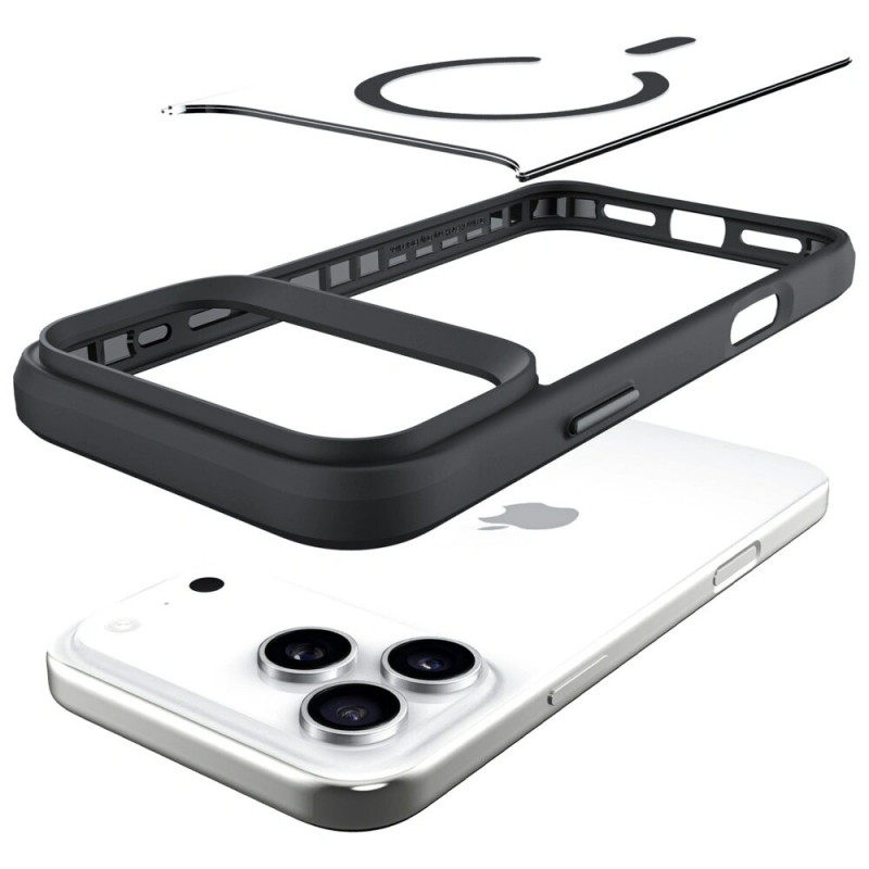3MK Satin Armor MagCase hoesje voor Apple iPhone 17 Pro, transparant zwart