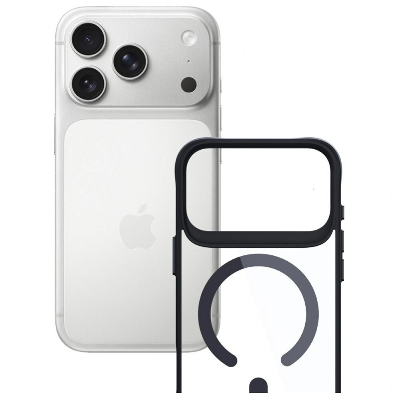 3MK Satin Armor MagCase hoesje voor Apple iPhone 17 Pro, transparant zwart