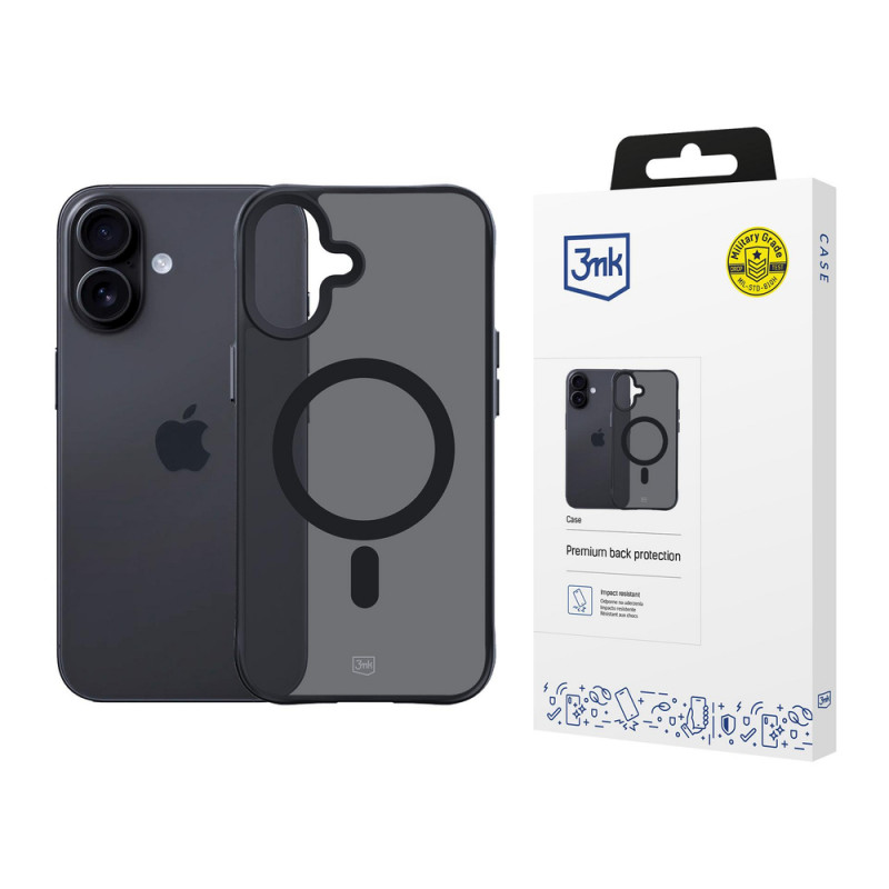 3MK Smoke Matt MagCase hoesje voor Apple iPhone 17, zwart