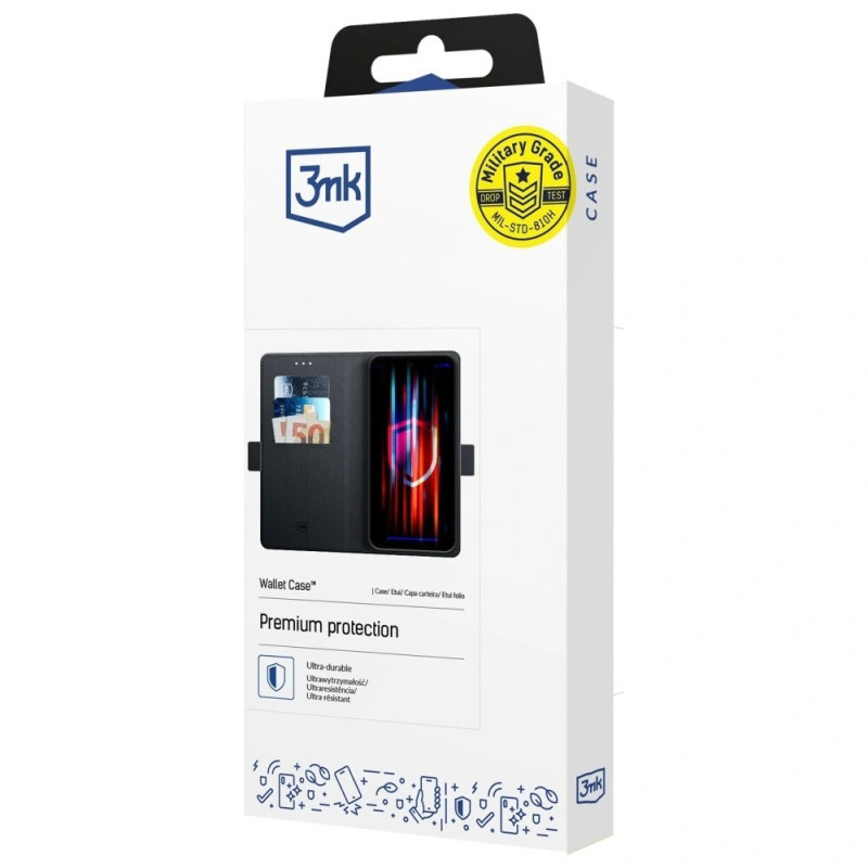 3MK Wallet Case voor Apple iPhone 17 Pro, zwart