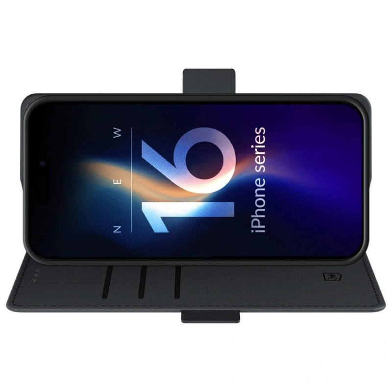 3MK Wallet Case voor Apple iPhone 17, zwart