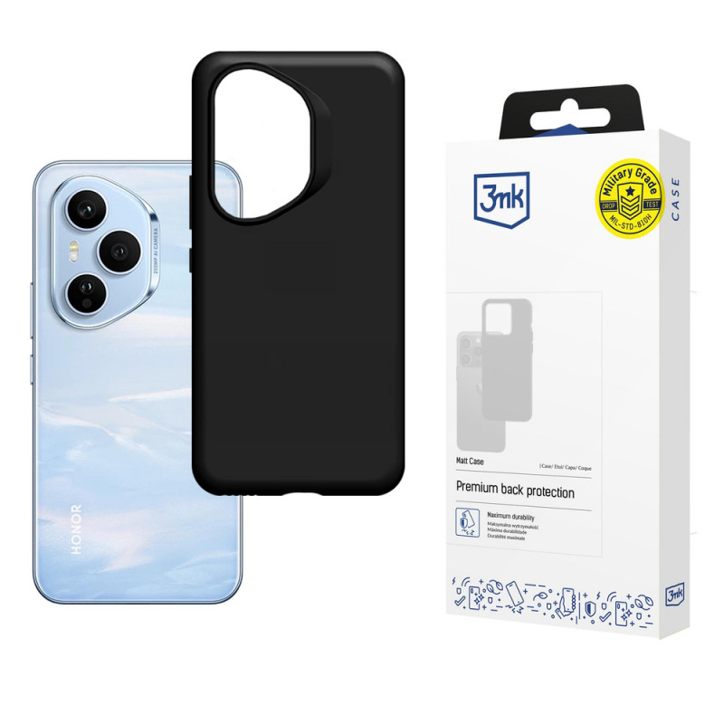 3MK Matt Case Honor 400 Pro-hoesje, mat zwart