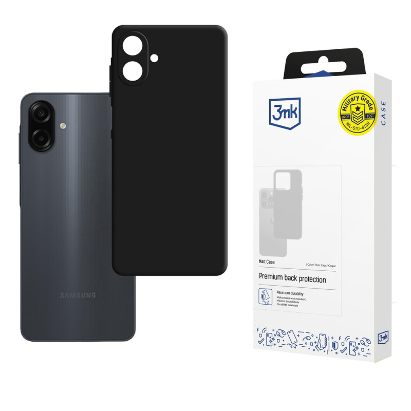 3MK Matt Case-hoesje voor Samsung Galaxy A07 4G, zwart