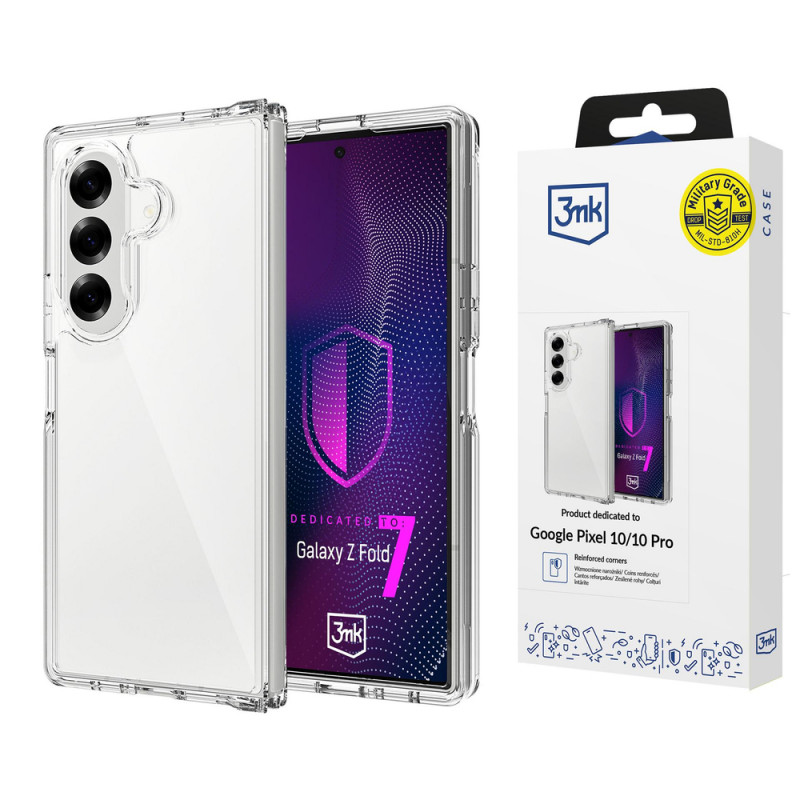 3MK Armor Case voor Samsung Galaxy Z Fold 7, transparant