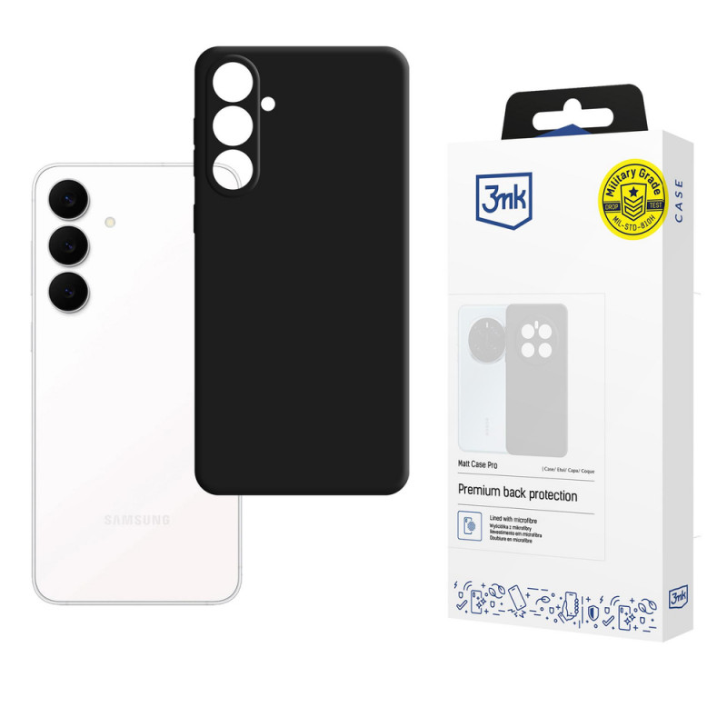 3MK Matt Case Pro voor Samsung Galaxy S25 FE, zwart