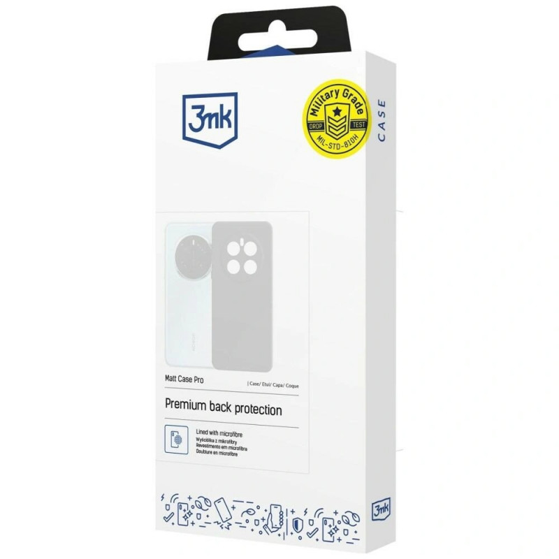 3mk Matt Case Pro Samsung Galaxy S26 Ultra beschermhoes, zwart