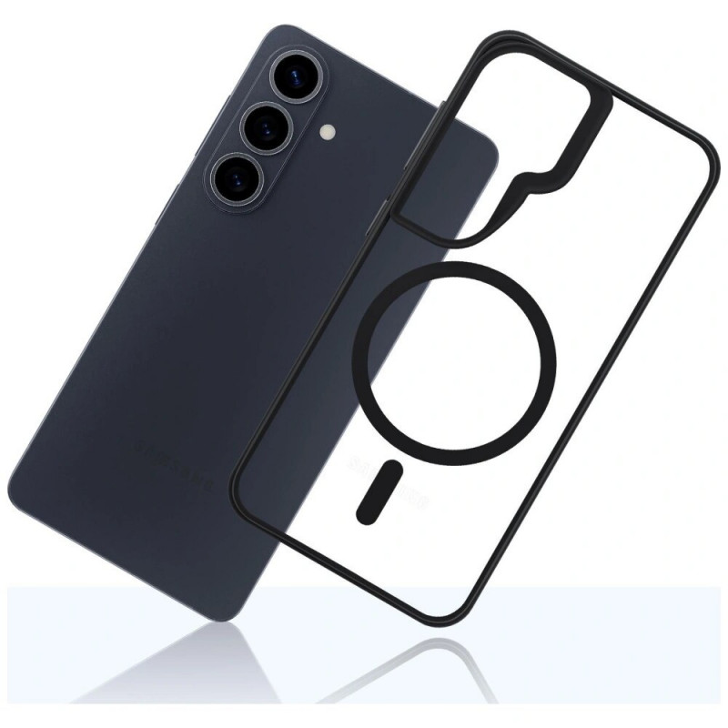 3mk Satin Armor MagCase Samsung Galaxy S26 beschermhoes, transparant zwart