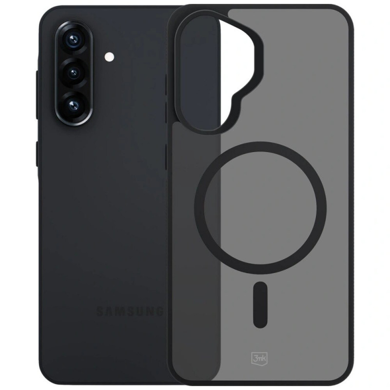 3MK Smoke MagCase Samsung Galaxy A37 smartphonehoesje, rookzwart