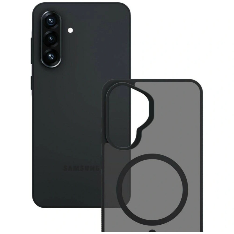 3MK Smoke MagCase Samsung Galaxy A37 smartphonehoesje, rookzwart