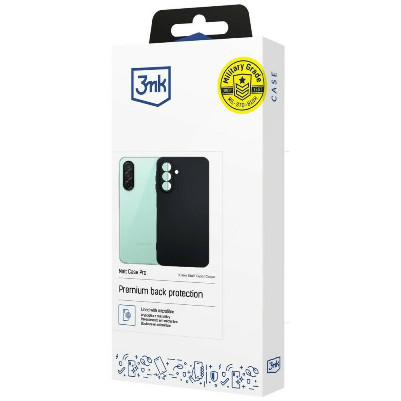 3MK Matt Case Pro Samsung Galaxy A27 5G smartphonehoesje, zwart