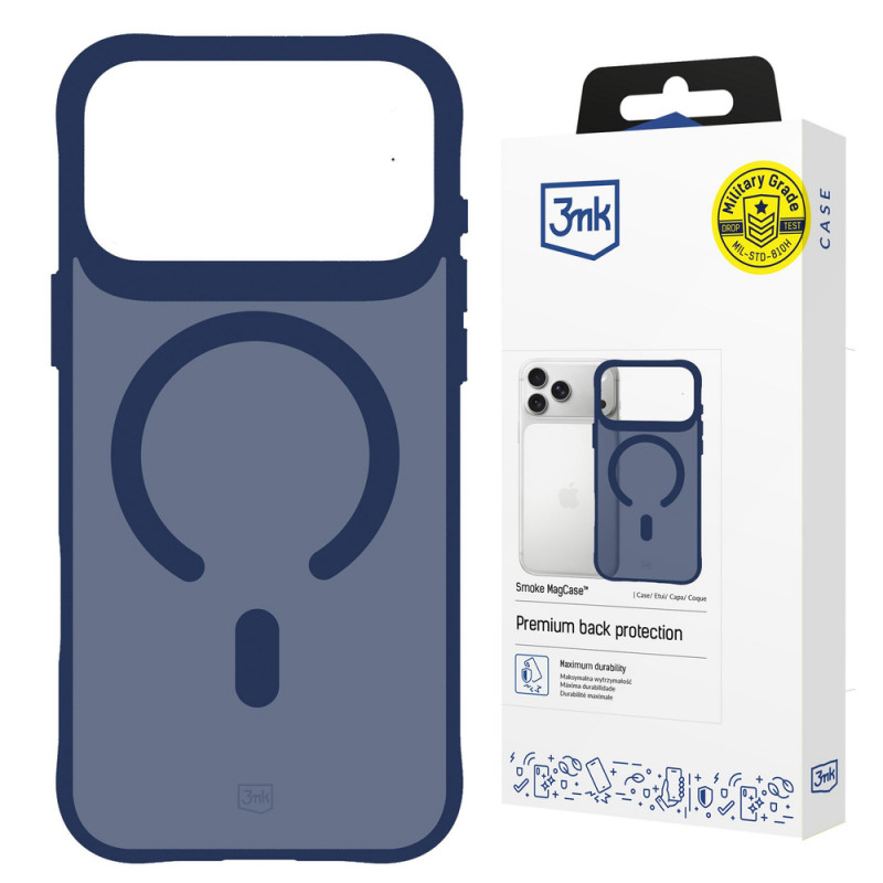 3MK Smoke MagCase voor Apple iPhone 17 Pro, blauw