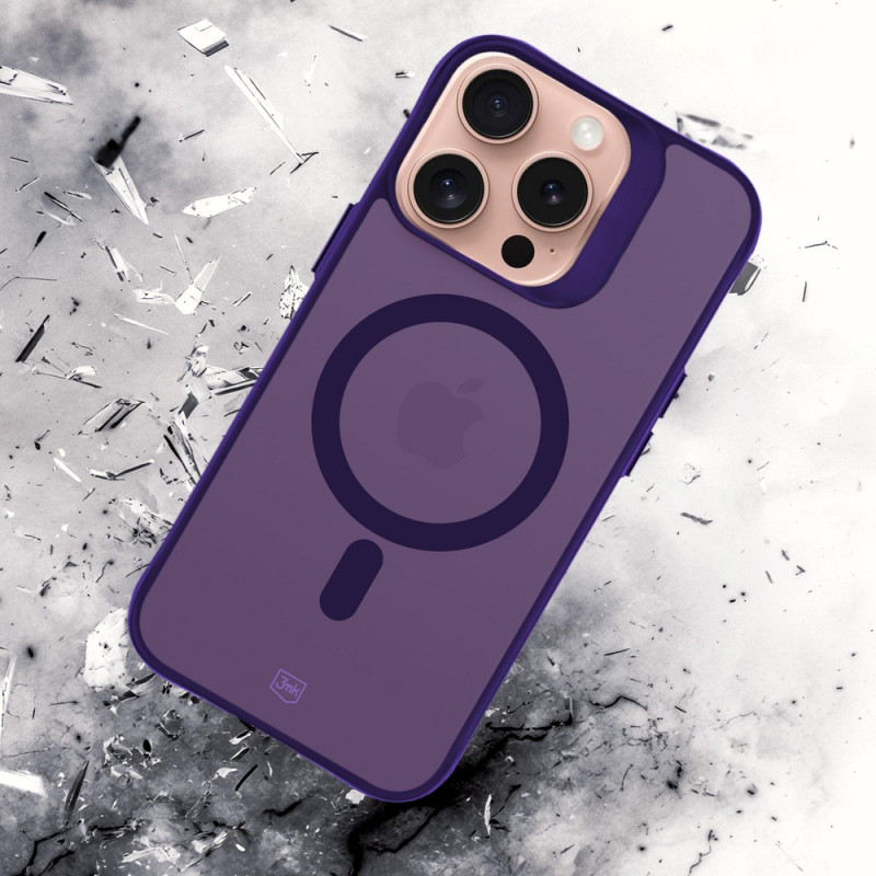 3MK Smoke MagCase voor Apple iPhone 16 Pro Max, paars