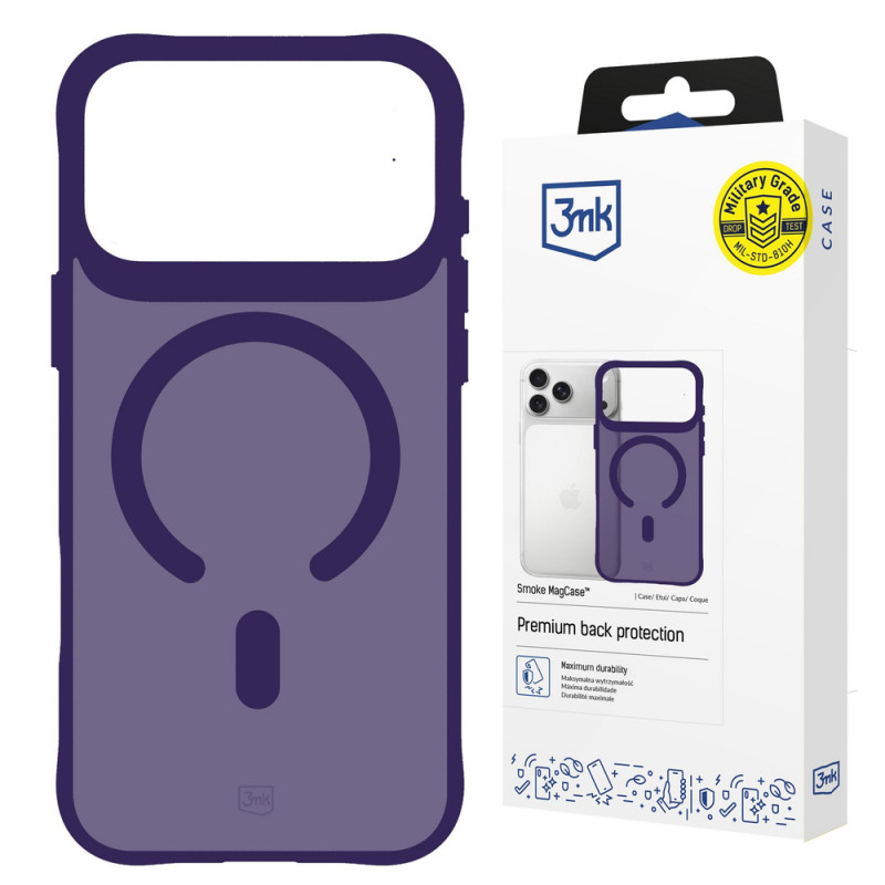 3MK Smoke MagCase voor Apple iPhone 17 Pro, paars