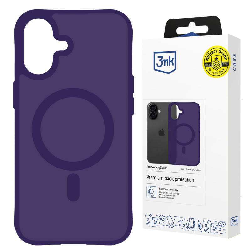 3MK Smoke MagCase voor Apple iPhone 17, paars