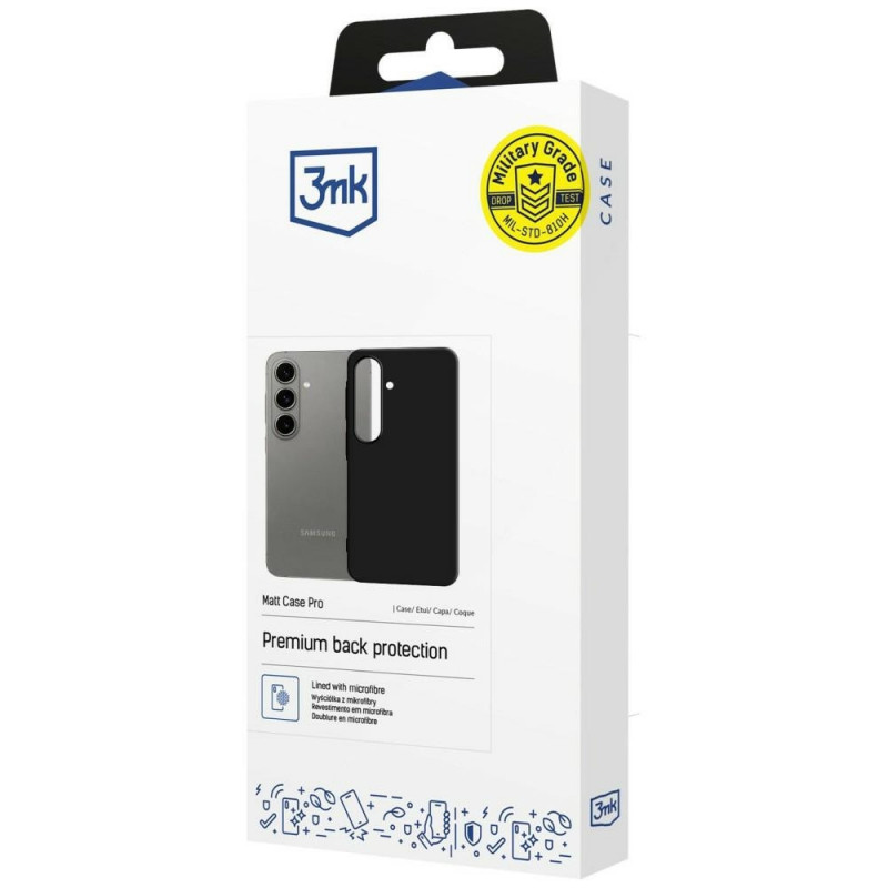 3MK Matt Case Pro smartphonehoes voor Samsung Galaxy A57, zwart