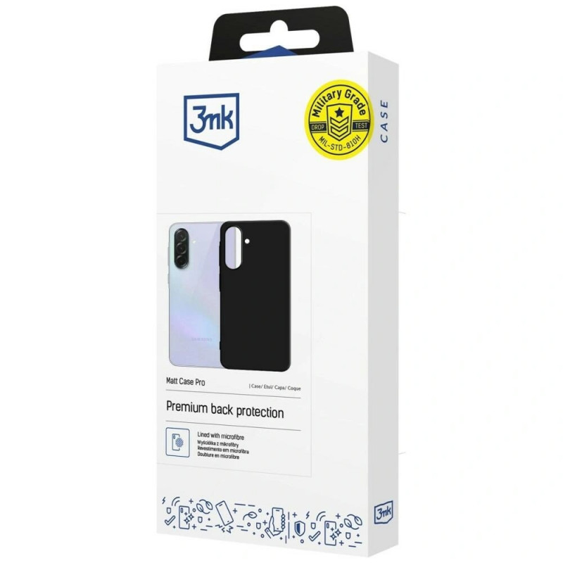 3MK Matt Case Pro Samsung Galaxy A37 smartphonehoesje, zwart