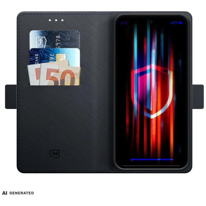 3MK Wallet Case Xiaomi 17 Ultra smartphone-hoesje met portemonnee, zwart