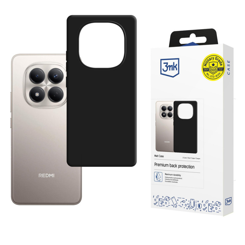 3MK Matt Case Xiaomi Redmi Note 15 Pro 4G smartphonehoesje, zwart