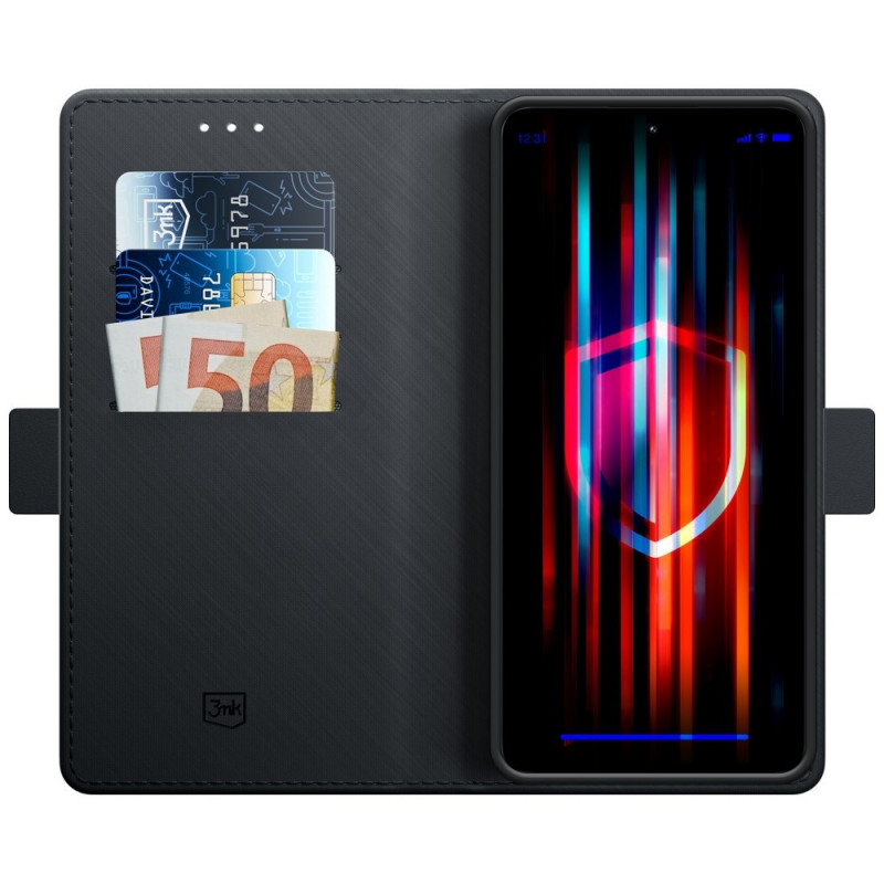 3MK Wallet Case voor Realme C71, zwart