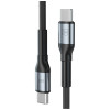 3MK Hyper Cable N-SERIES USB-C naar USB-C kabel, 1,5 m, 100 W, zwart