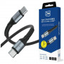 3MK Hyper Cable N-SERIES USB-C naar USB-C kabel, 3 m, 240 W, zwart