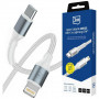 3MK Hyper Cable N-SERIES USB-C naar Lightning-kabel, 1 m, 27 W, wit