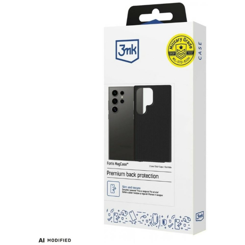 3MK Fortis MagCase Samsung Galaxy S24 Ultra hoesje, zwart