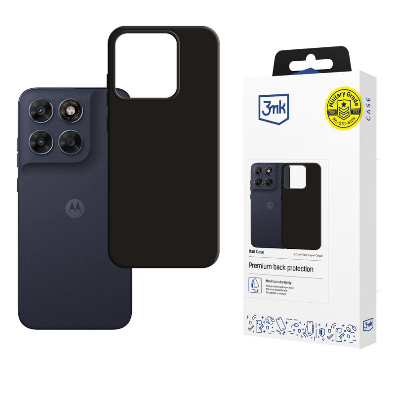 3MK Matt Case Motorola Moto G87, zwart